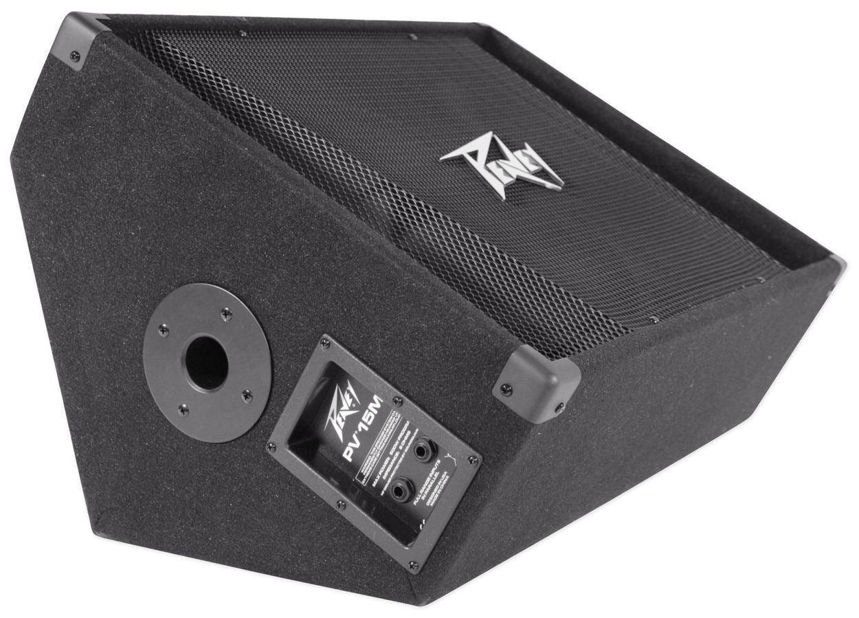 Peavey PV15M 15" 2-way 1000-Watt Peak Floor Monitor Speaker w/ Handle & 1/4" to Speakon Cables