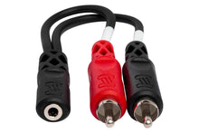 Load image into Gallery viewer, Hosa YMR-197 Stereo Breakout Cable, 3.5 mm TRSF to Dual RCA