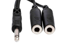 Load image into Gallery viewer, Hosa YPP-111 Y Cable 1/4" Male to Two 1/4" Female