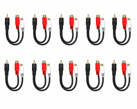 10 Absolute 2F1M RCA Interconnect Cable Wire Marine Car Amplifier Stereo Home Audio