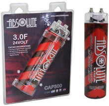 Load image into Gallery viewer, ABSOLUTE CAP300R 3 FARAD POWER CAR CAPACITOR FOR ENERGY STORAGE TO ENHANCE BASS DEMAND FROM AUDIO SYSTEM (RED)