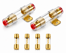 Load image into Gallery viewer, 2 Absolute AGHFU80 80 Amp Inline AGU Fuse Holder Fits 4, 8 &amp; 10 Gauge Wire