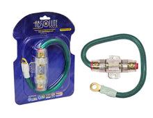 Load image into Gallery viewer, Absolute AGHPKG4GR 4 Gauge Green Power Cable and In-Line Fuse Kit with 60A Fuse and Ring Terminal
