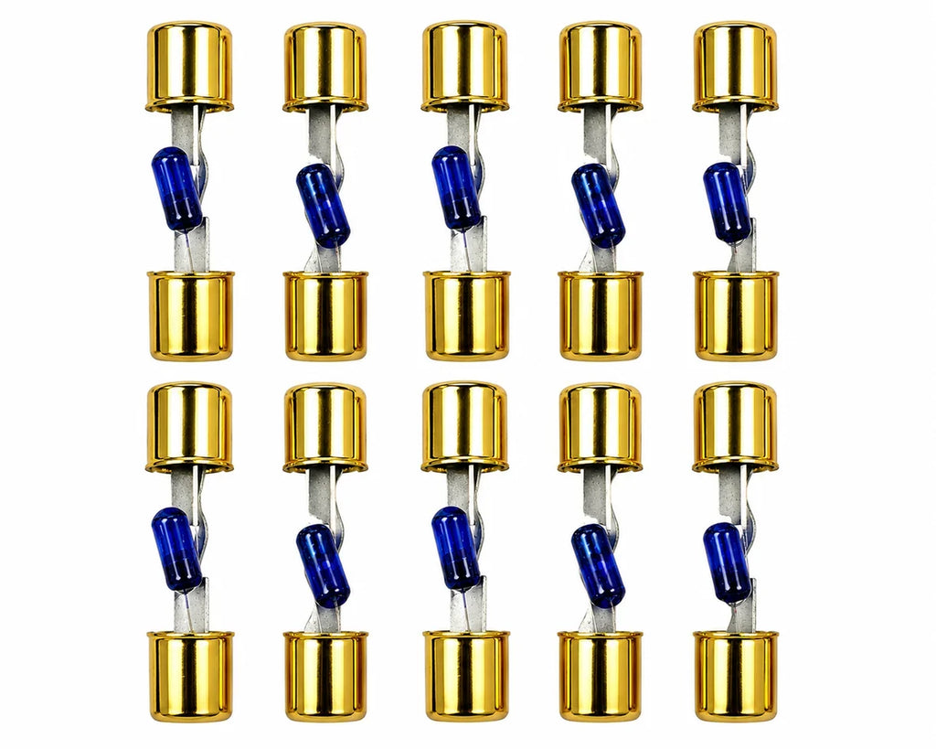 2 Absolute AGULB-40 5-Pack 40 Amp AGU Glass Fuses with Blue LED Blown Fuse Indicator