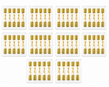 Load image into Gallery viewer, Absolute AGU80-50 50 Pack 80 Amp Gold-Plated AGU Glass Fuse