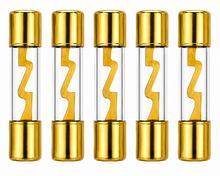 Load image into Gallery viewer, Absolute AGU50-5 5-Pack 50 Amp Gold-Plated AGU Glass Fuses