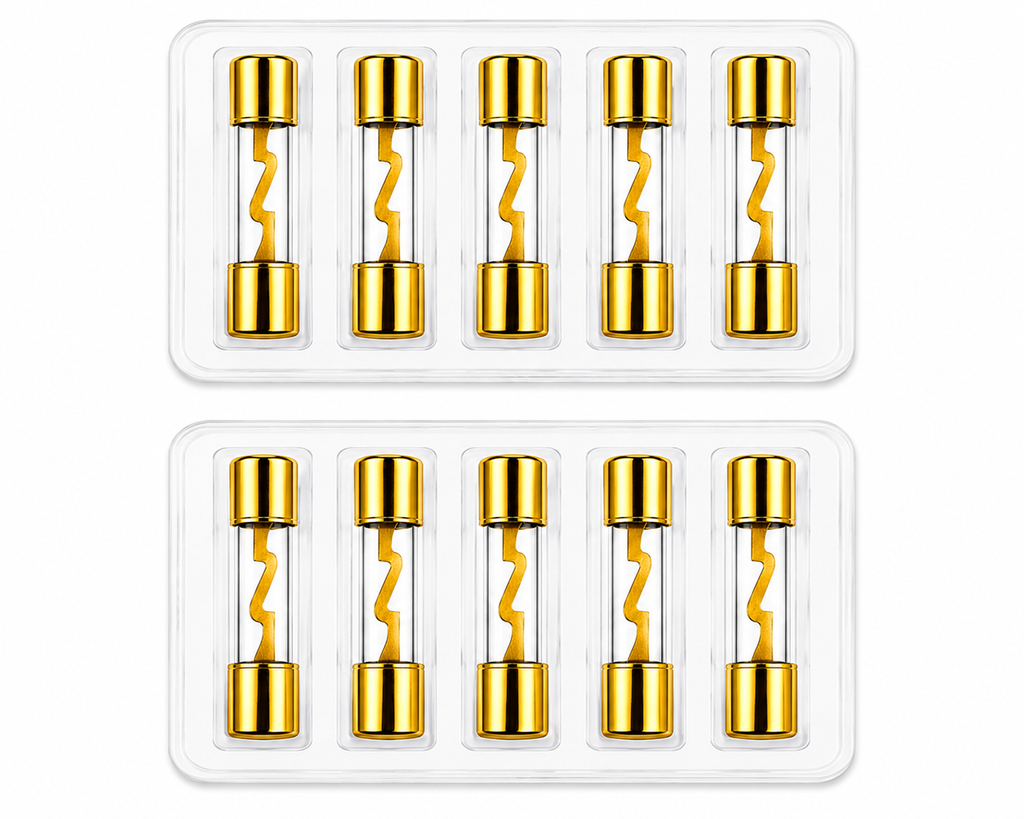 AT AGU-80-10 10 AGU 80 Amp Standard Gold Glass Fuses Tube Car Auto Audio Amplifier Home Marine