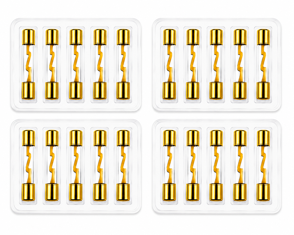 AT AGU-80-20 20 AGU 80 Amp Standard Gold Glass Fuses Tube Car Auto Audio Amplifier Home Marine