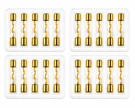 AT AGU-80-20 20 AGU 80 Amp Standard Gold Glass Fuses Tube Car Auto Audio Amplifier Home Marine