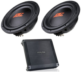 Alpine BBX-T600 600W 2 Ch 2-ohm Amplifier & 2 DSW2000 10