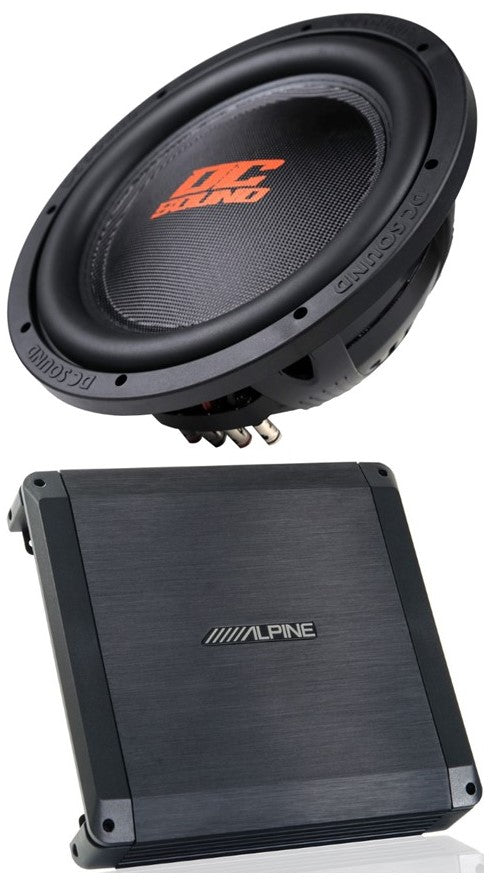 Alpine BBX-T600 600W 2 Ch Amplifier & DSW2000 10" Subwoofer & 4G Amp Kit
