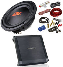 Load image into Gallery viewer, Alpine BBX-T600 600W 2 Ch Amplifier &amp; DSW2000 10" Subwoofer &amp; 4G Amp Kit