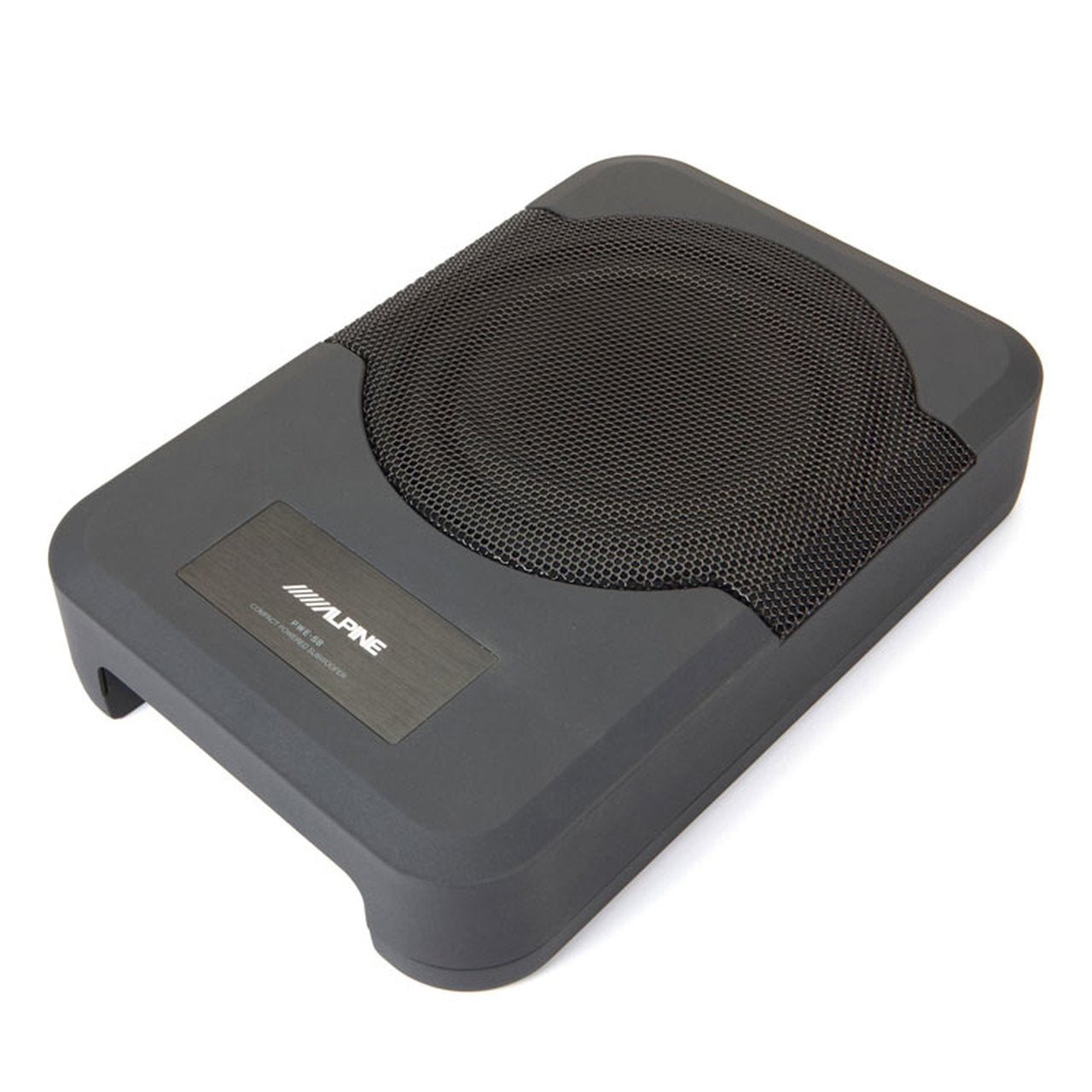 Alpine PWE-S8 Powered Subwoofer 120W Compact Powered 8" Car Subwoofer for Under or Behind the Seat