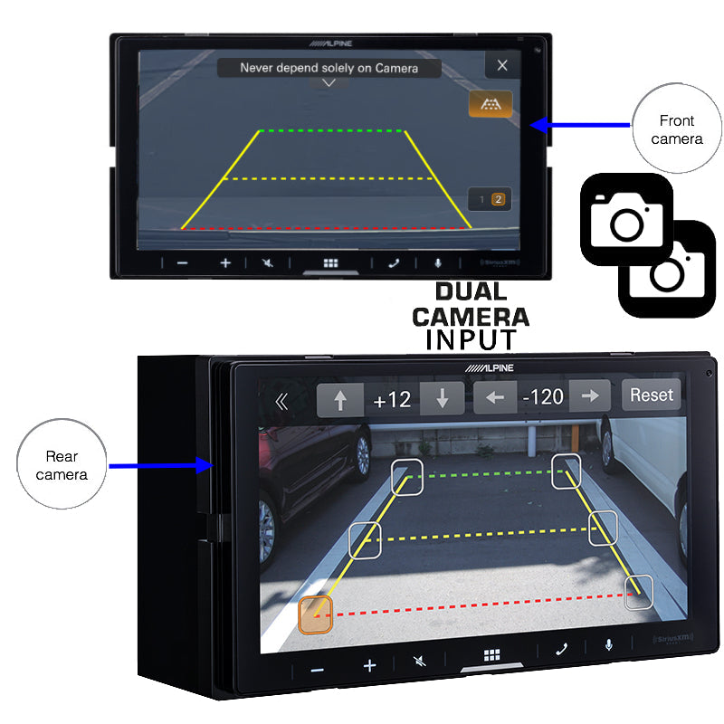 Alpine ILX-W770 7" Wireless Apple CarPlay Android Auto & S2-S40 4" Coaxl Speakers, Mobile Holder, Tape