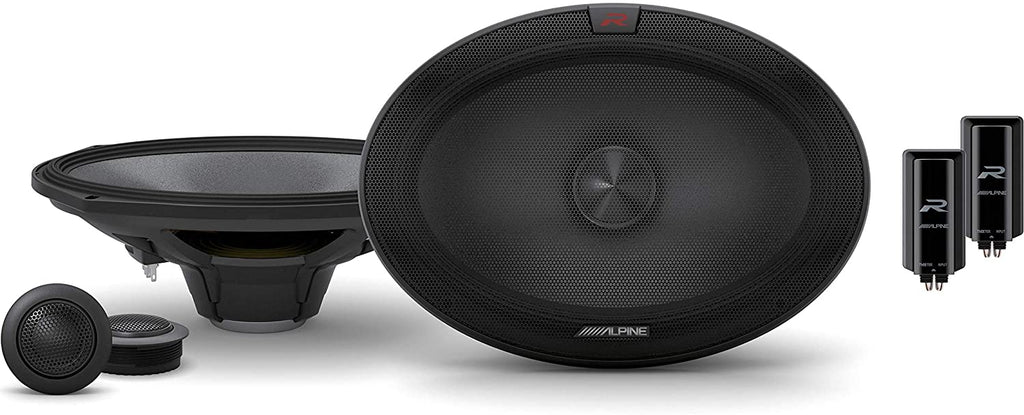 2 Pair Alpine R-S69C.2 Component 600W Peak R-Series 6x9" Component 2-Way Speakers