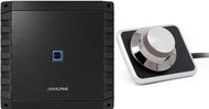 Alpine S2-A36F S-Series Class-D 4-Channel Car Amplifier + RUX-H01 Halo Bass Knob