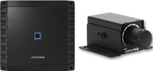 Load image into Gallery viewer, Alpine S2-A60M S-Series Class D 600 W Mono Subwoofer Amplifier + RUX-KNOB.2 Remote Bass Level Control