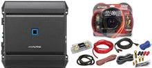 Load image into Gallery viewer, Alpine S2-A60M 1-Channel 600 Watts S-Series Monoblock Class-D Amplifier + Absolute KIT4ANL 4 Gauge Complete Amplifier Kit