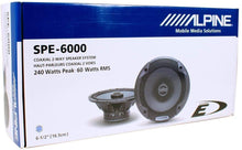 Load image into Gallery viewer, 2 Pair Alpine SPE-6000 Car Speaker<BR/>480W Max, 120W RMS 6.5" 2-Way Type-E Coaxial Speakers w/ Silk Tweeters