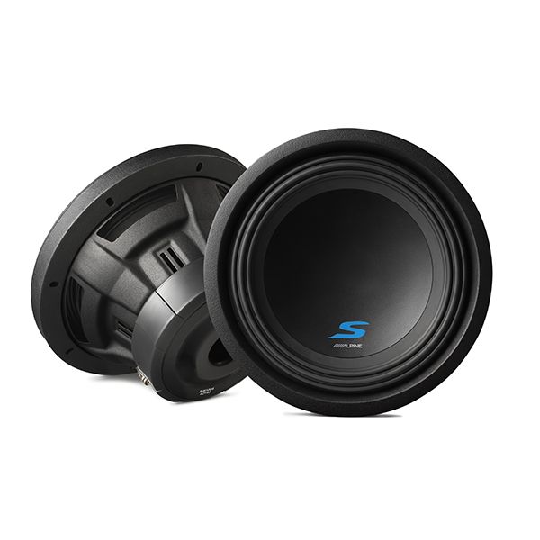 Alpine S-W12D4 12"  Type S Car Audio Subwoofer with Rearfire Sealed Universal Custom Sub Box Enclosure Car Stereo