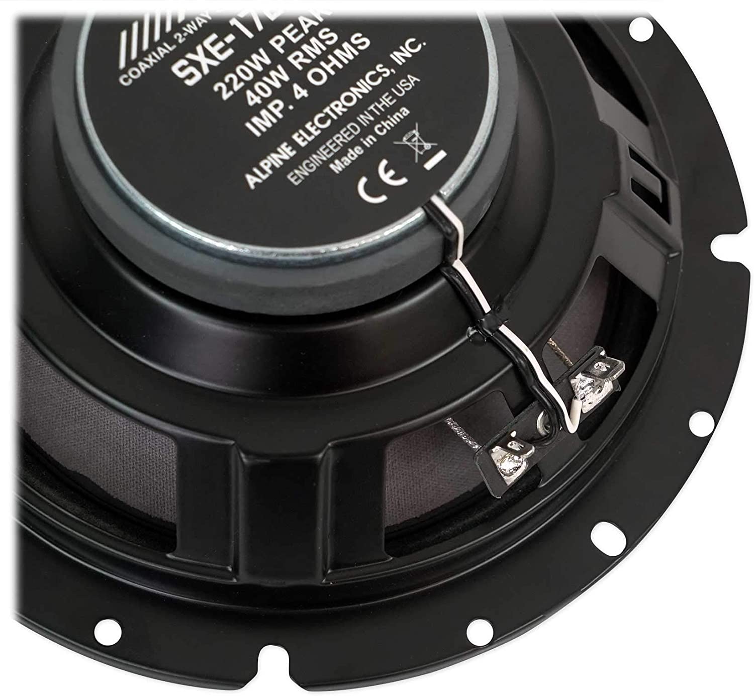 Alpine SXE-1751S 6.5" 280w Component + SXE1726S 6.5" 220w 2-Way Car Audio Coaxial Speakers