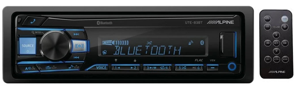Alpine UTE-83BT Multimedia Receiver + DM-65C-G 6.5" Component 2-Way Bundle