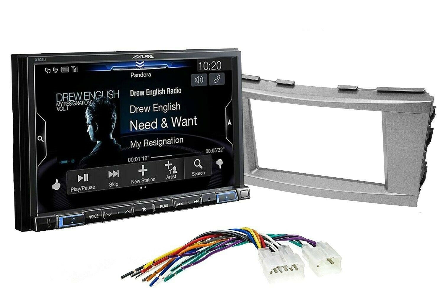 Alpine INE-W987HD Navigation, Apple CarPlay, & Android Auto Car Radio Stereo + install Kit for 2007-2011 Toyota Camry