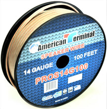 Load image into Gallery viewer, American Terminal PROS14100 14 Gauge Speaker Wire 100' 14 Gauge PRO PA DJ Car Home Marine Audio Speaker Wire Cable Spool