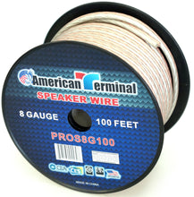 Load image into Gallery viewer, 2 American Terminal PROS8G100 100' 8 Gauge PRO PA DJ Car Home Marine Audio Speaker Wire Cable Spool