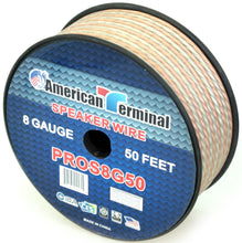 Load image into Gallery viewer, 2 American Terminal PROS8G50 50' 8 Gauge PRO PA DJ Car Home Marine Audio Speaker Wire Cable Spool