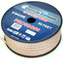 Load image into Gallery viewer, American Terminal PROS8G50 50' 8 Gauge PRO PA DJ Car Home Marine Audio Speaker Wire Cable Spool