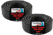 Load image into Gallery viewer, TSLT14-200 200 feet 1/4" split loom wire tubing hose cover auto home marine