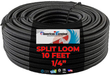 Load image into Gallery viewer, American Terminal ASLT14-10 10' 1/4" 5mm Split Wire Loom Tubing