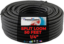 Load image into Gallery viewer, A/T SLT14 50 FEET 1/4" SPLIT LOOM WIRE TUBING HOSE COVER AUTO HOME MARINE
