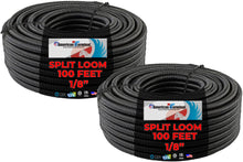 Load image into Gallery viewer, American Terminal ATSLT18 200 Feet 1/8" split loom wire tubing hose cover auto home marine