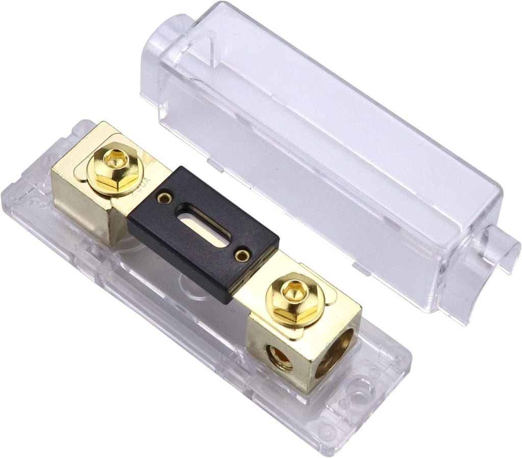 2 Absolute ANH-3 0/2/4 Gauge AWG in-Line ANL Fuse Holder & 2 Gold Plated 100 Amp Fuse