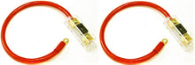 Load image into Gallery viewer, 2 200 AMP ANL Gold Terminal Fuse Holder Battery Installation Kit 0 Gauge 1 Foot Red