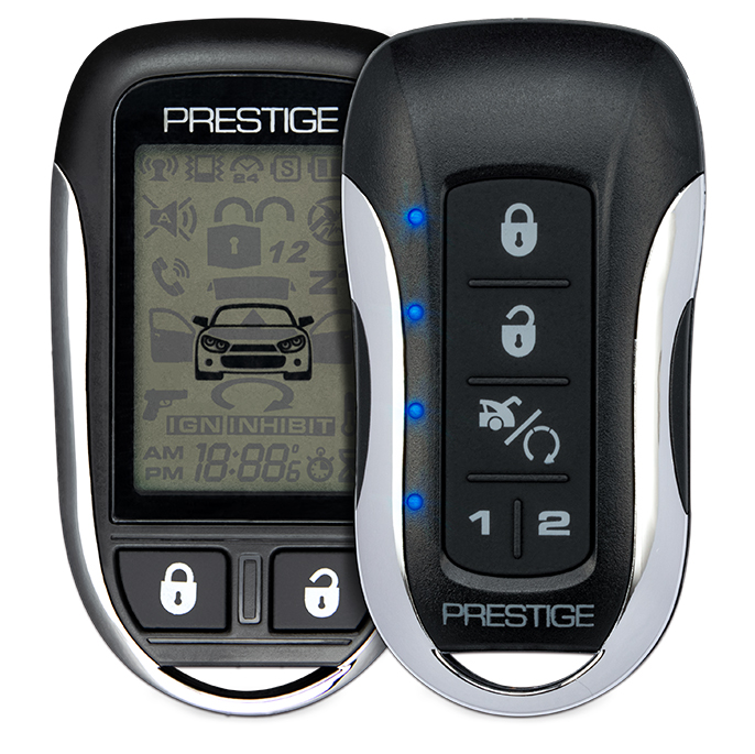 Prestige APS997ZLR Two-Way LCD Confirming Remote Start & Alarm 1-Mile Range