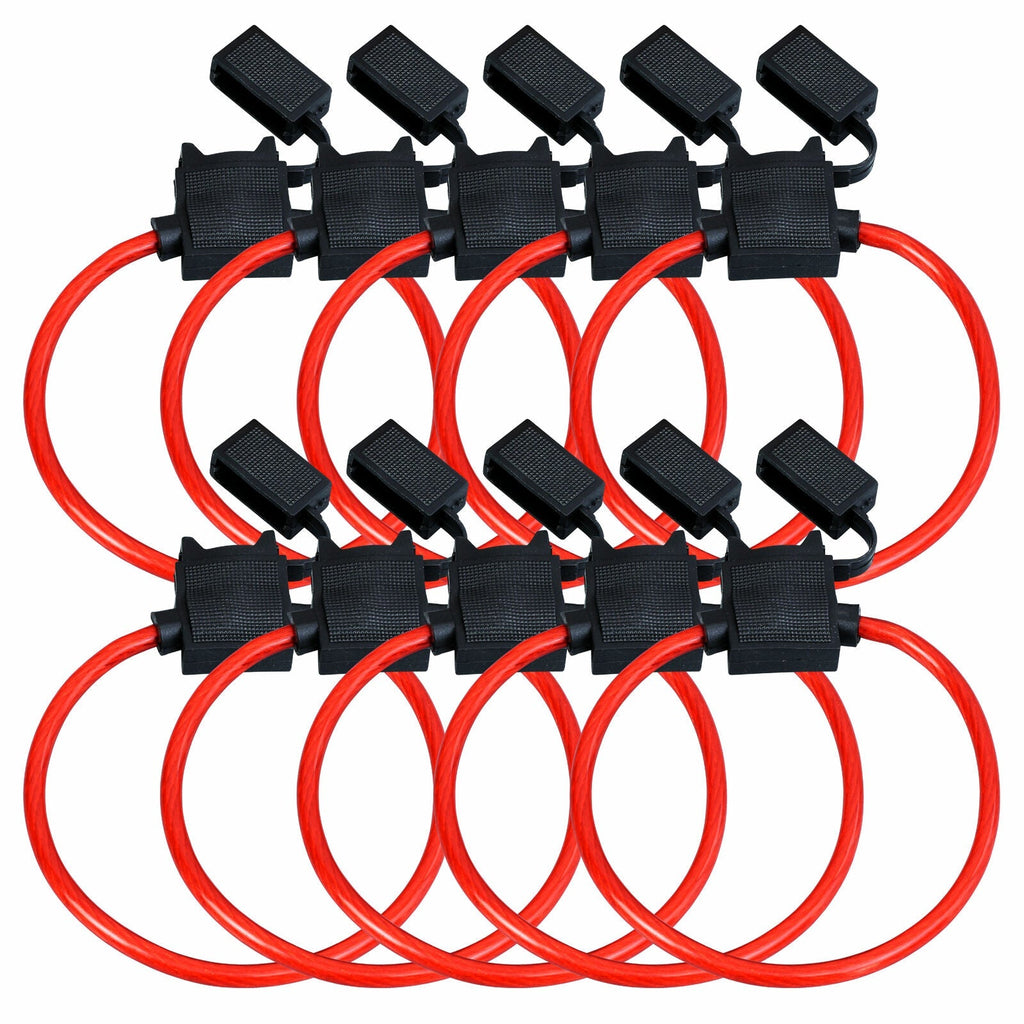 50 XP Audio XATC8G 8 Gauge ATC In-Line Blade Fuse Holder OFC Copper Wire Protection