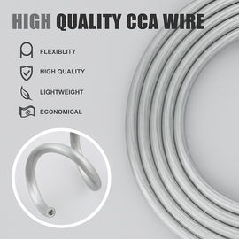 American Terminal ATP8G100SL 8GA 100' Silver Power Ground Wire Car Audio Amplifier Marine Cable