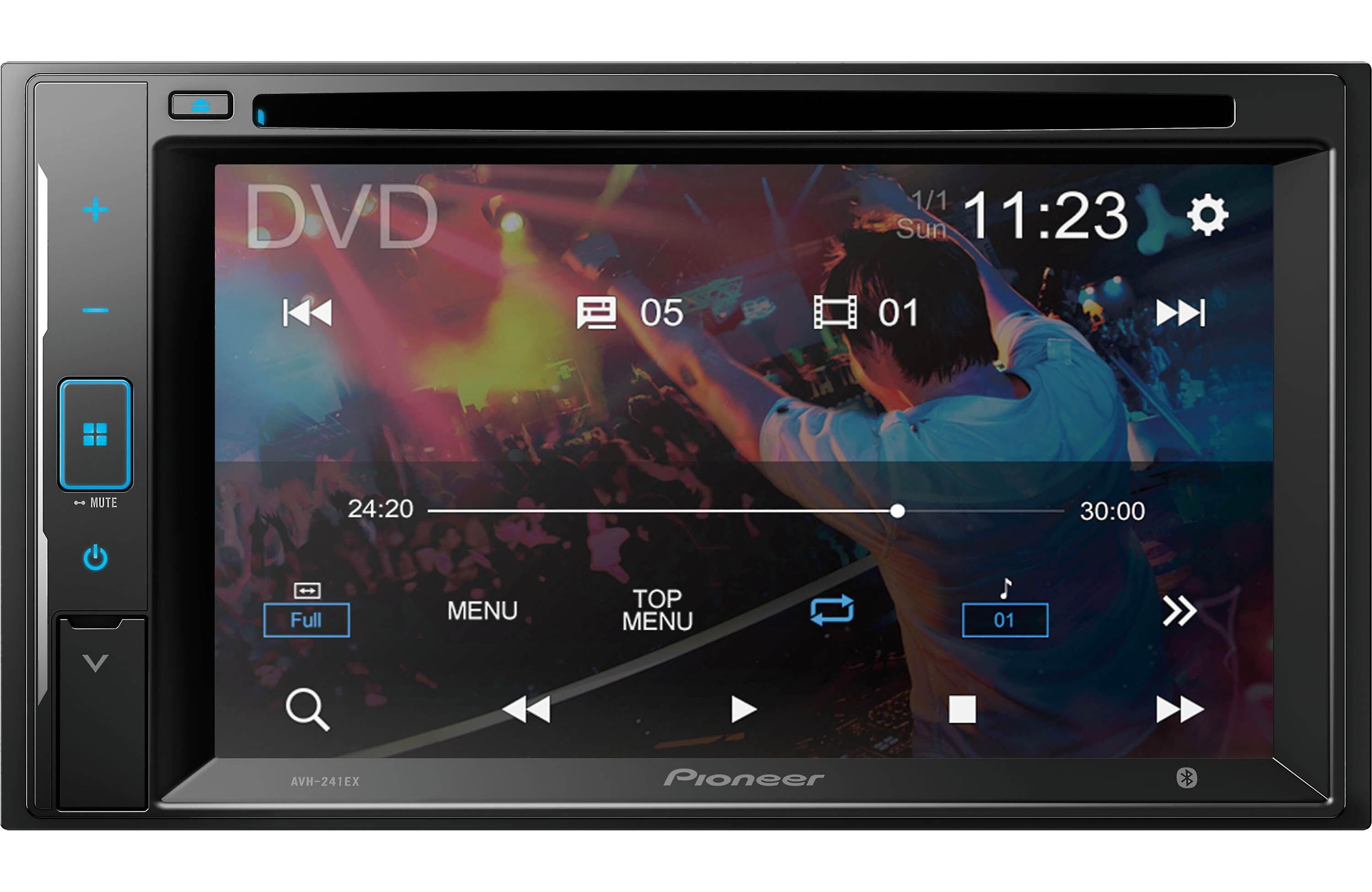 Pioneer AVH-240EX DVD Receiver with License Plate Backup Camera