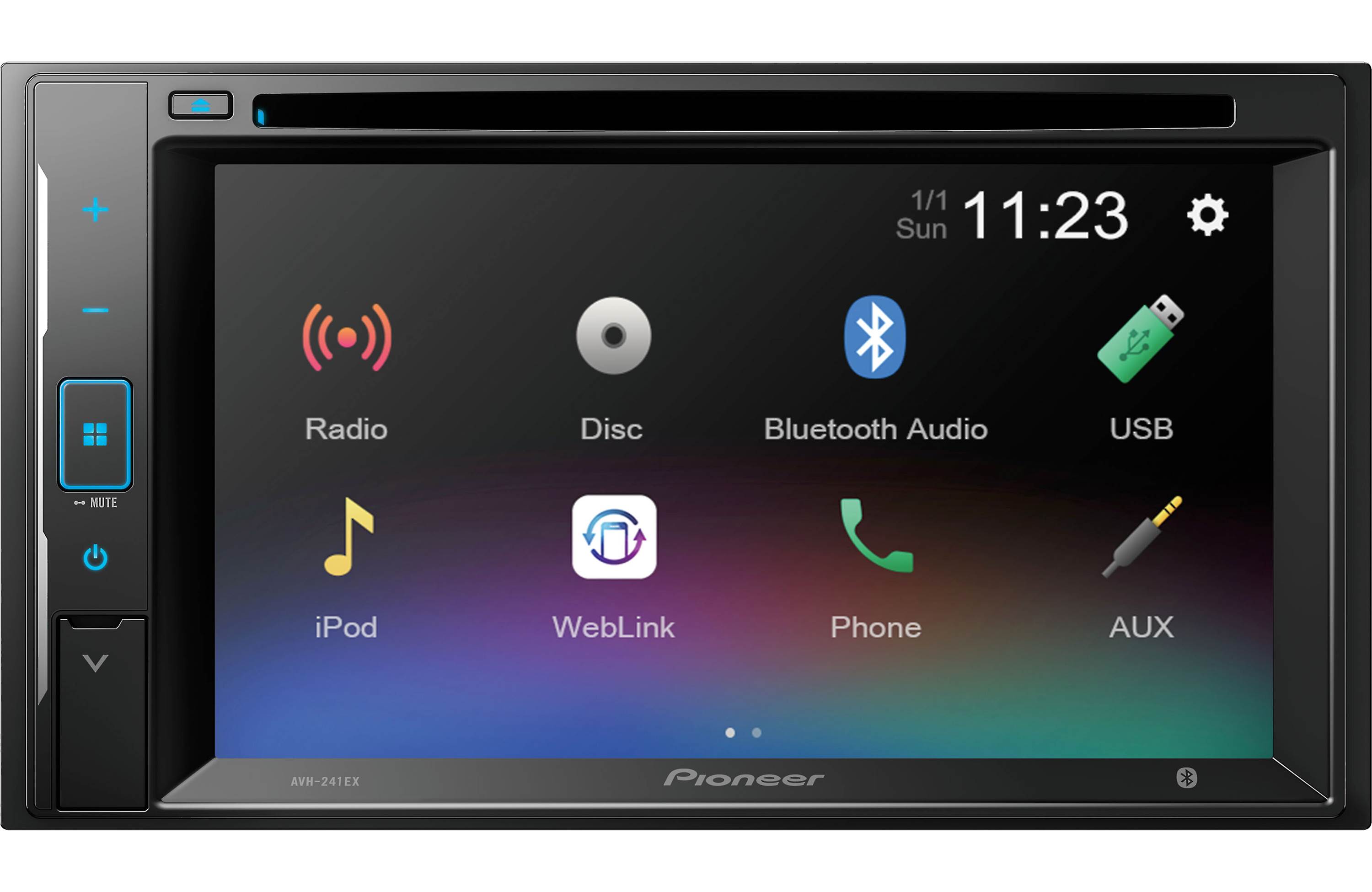 Pioneer AVH-241EX Resistive Glass Touchscreen DVD Receiver