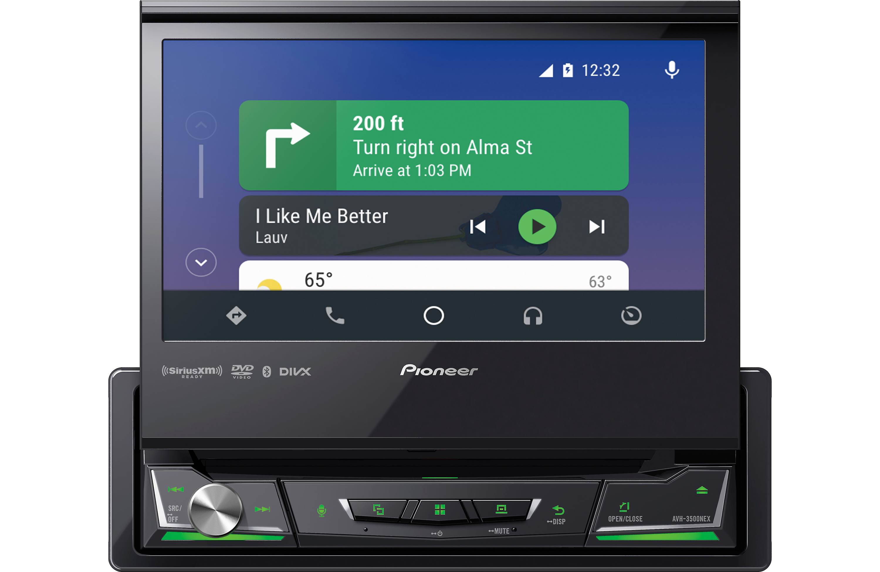 Pioneer AVH-3500NEX DVD Receiver w/SiriusXM Tuner & License Plate Backup Camera