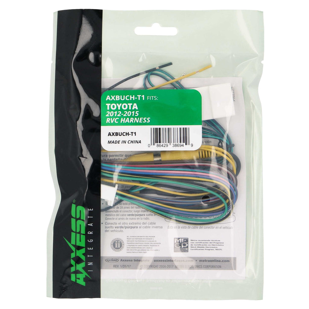 Axxess AXBUCH-T1 Camera Retention/Add-on Harness Fits Toyota 2012-2019