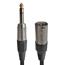 Load image into Gallery viewer, MR DJ USA CQSXM50 50' Pro PA DJ Karaoke XLR Male to 1/4" TRS Stereo Male Plug Audio Balanced Microphone Cable