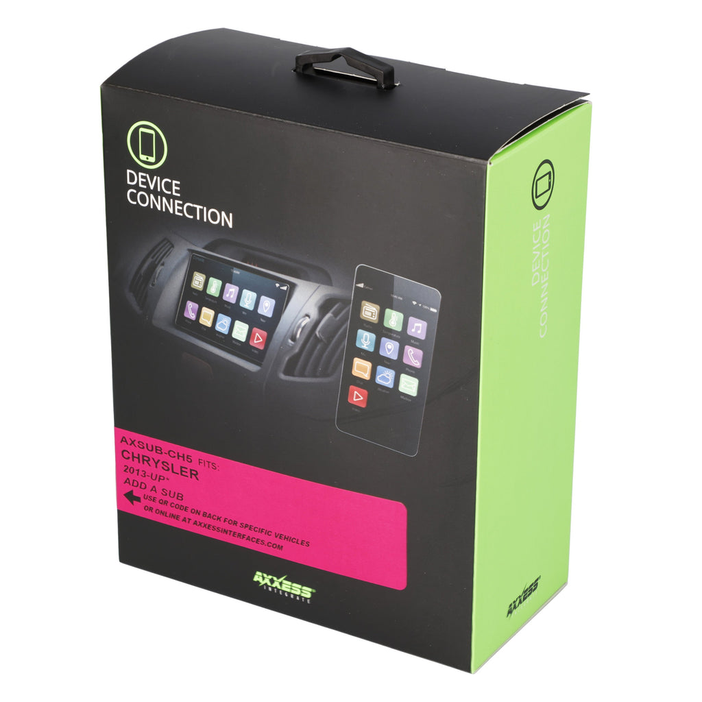 Axxess AXSUB-CH5 CAN-BUS INTERFACE TO PROVIDE SUB -RCA 5-VOLT + VOLUME CONTROL- CHRYSLER 2013-UP