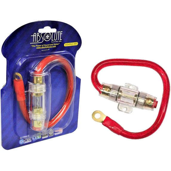 Absolute USA AGHPKG4RD 1 ft 4 Gauge 60A, AGU Electrical Fuse