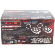 Load image into Gallery viewer, Absolute AL510 One Way Car Alarm Keyless Entry 500' Range Two 4 Button Remote control with Blue LED