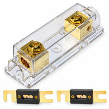 Load image into Gallery viewer, Absolute ANH-3 0/2/4 Gauge AWG in-Line ANL Fuse Holder + 2 120 Amp Fuse
