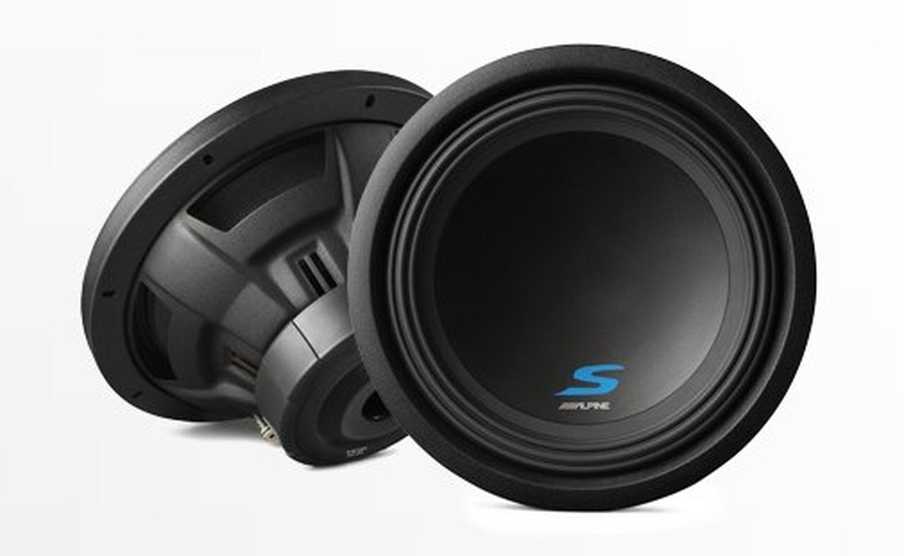 Alpine S-W12D4 Car Subwoofer 1800W Max, 600W RMS 12" Type-S Series Dual 4 Ohm Car Subwoofer